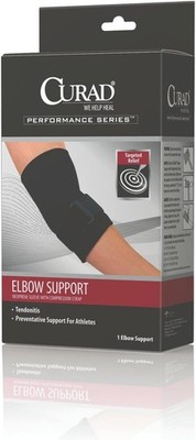 Curad Elbow Support Neoprene Sleeve w/Compression Strap X-Large