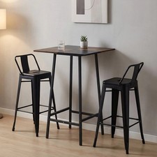 93CM Tall Bar Table Breakfast Cafe Bistro Vintage Counter-Height High Leg Table