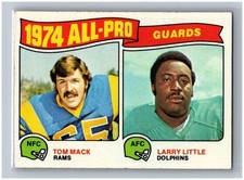1975 Topps Tom Mack / Larry Little #203 All-Pro Guards VINTAGE Football NFL HOF