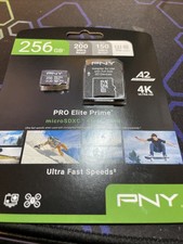 PNY 256GB PRO Elite Prime C10 U3 V30 A2 microSDXC Flash Memory Card Ultra-Fast