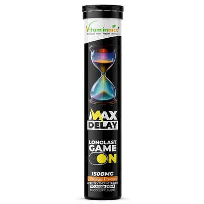 Vitaminnica Max Delay 20 Effervescent Tablets Performance Endurance Daily Health