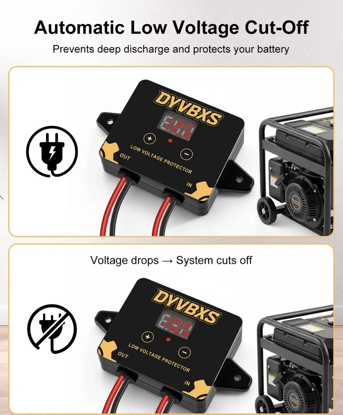 12V36V DC Low Voltage Protector Module LED Display Memory Function Relay image 3