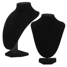2 Pcs Necklace Display Stand Jewelry Storage Organizer Choker Bust