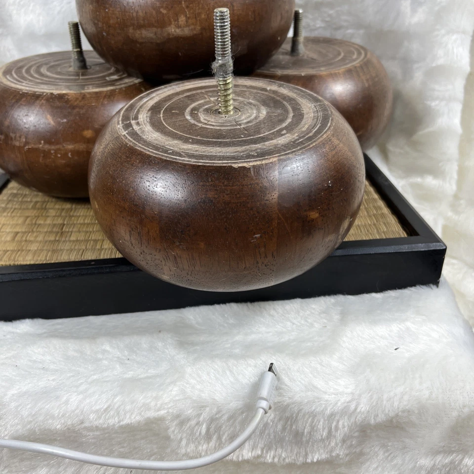 VTG 3.5 In. Tall 6 In. Wide Wood Bun Feet Sofa Legs - Set of 4 - Image 2 of 4