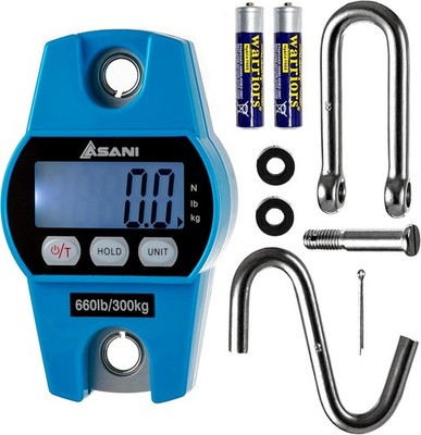 Hanging Scale Asani 660lb Digital Electronic Blue New