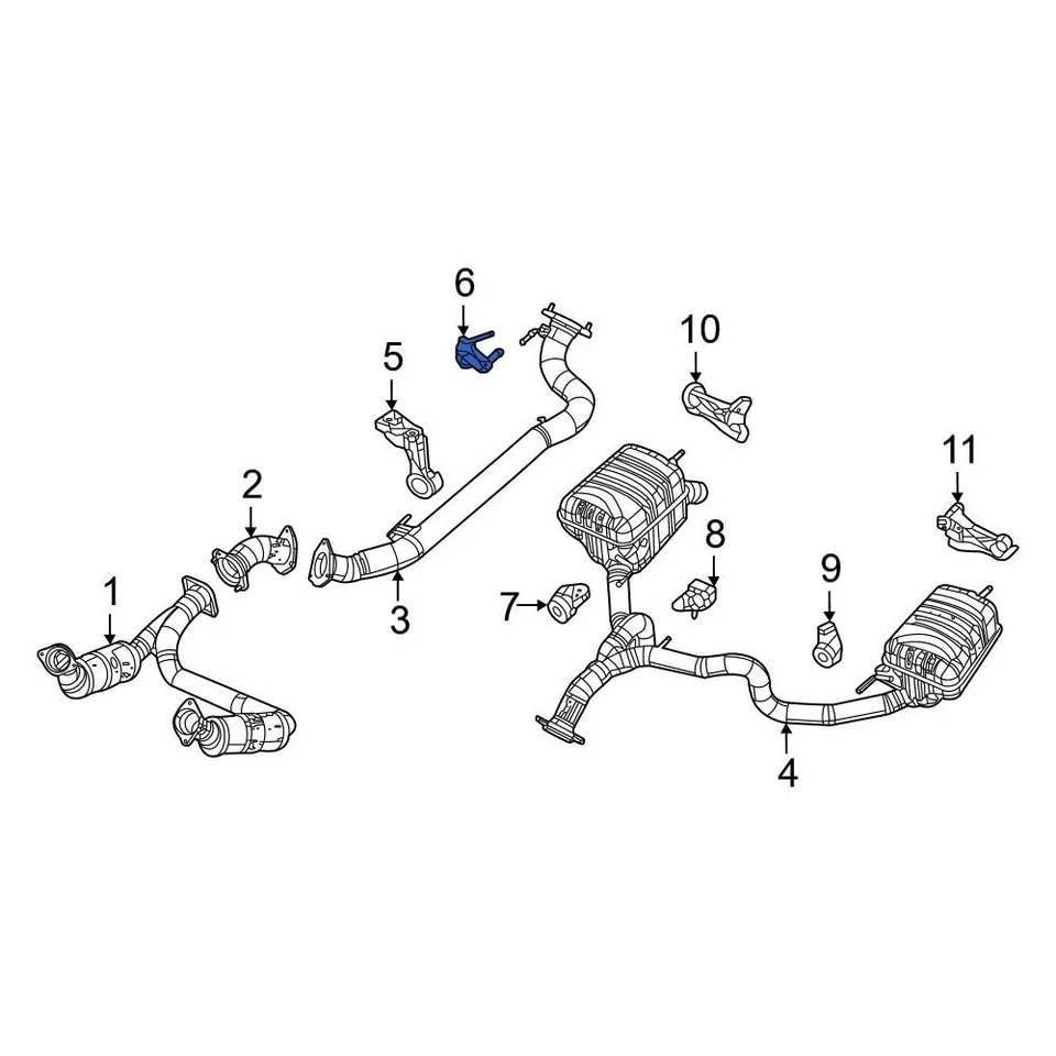For Jeep Grand Wagoneer 2022-2023 Jeep 68455042AA Exhaust System Hanger Bracket - Изображение 4 из 4