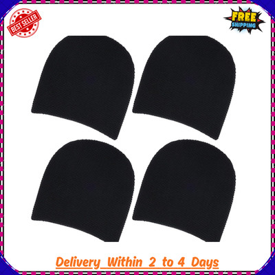2 Pair Shoe Heel Repair Rubber Grips Pads Thick Anti-Slip Sole Protector Black