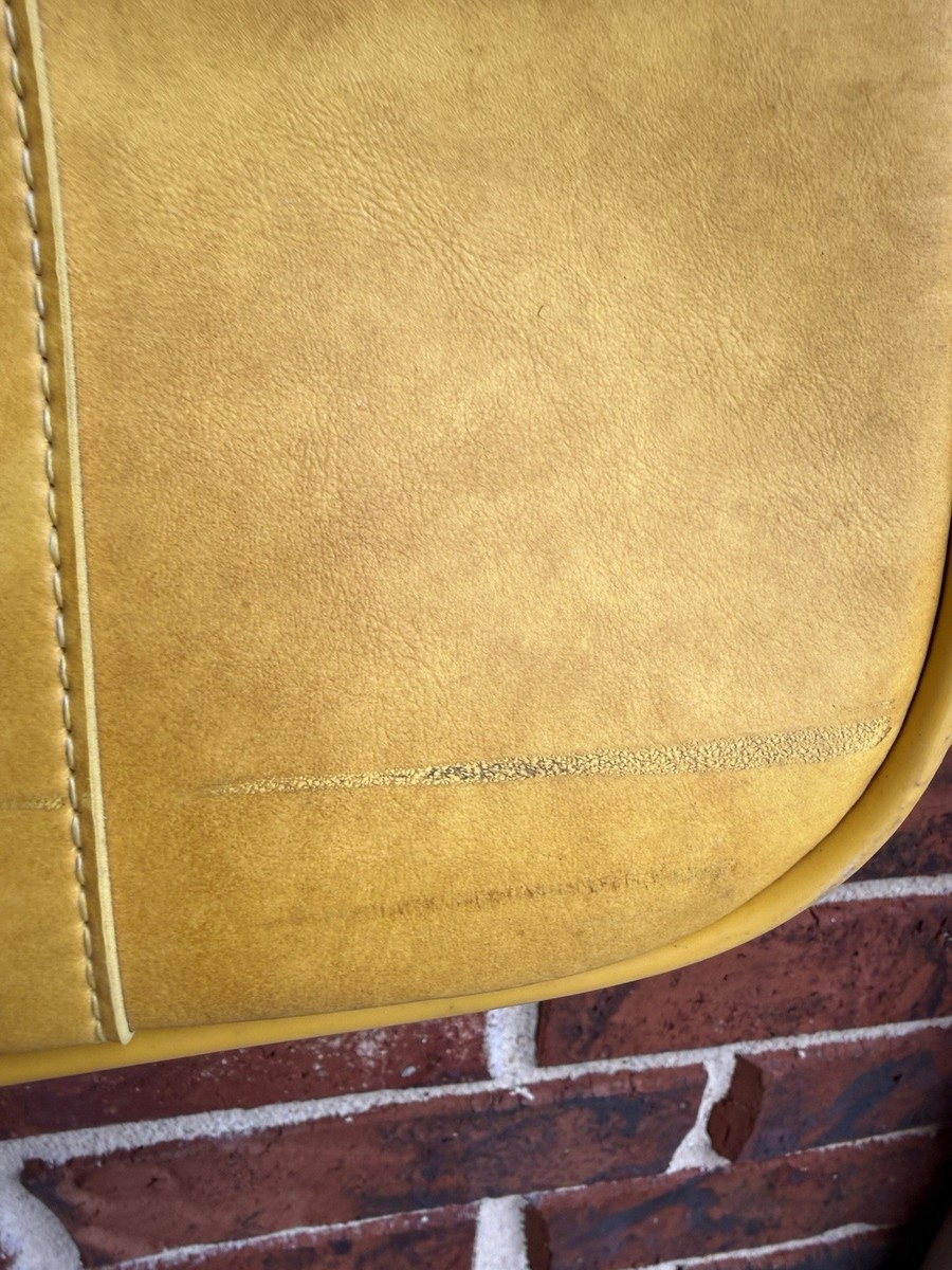 60S USA製 ヴィンテージ 五角形 TALON オールレザー スーツケース Vintage Luggage Bag 60s-70s Yellow Leather Carry On Travel Talon