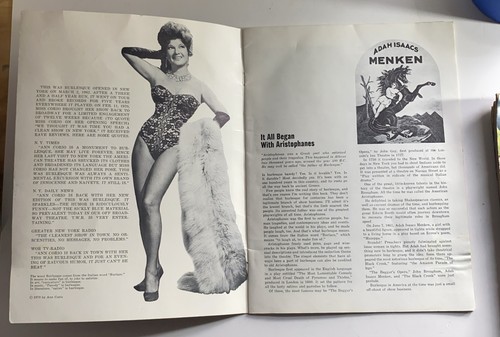 1970 Ann Corio "This Was Burlesque" Program, A Pictorial History of BURLESQUE - Picture 3 of 3