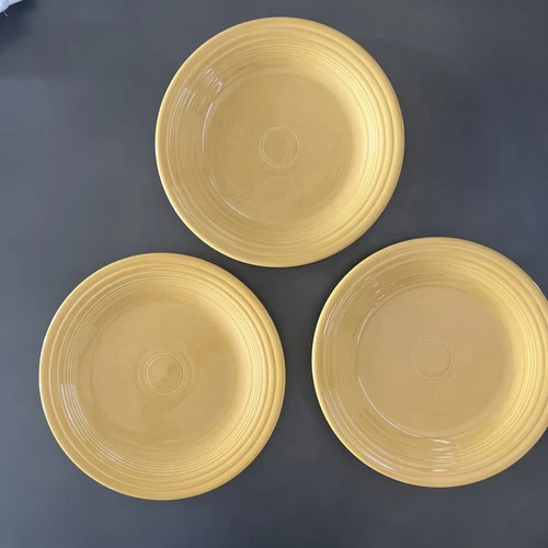 Fiestaware Dinner Plates, Set of 3 Yellow Glaze Dinner Plate 10 1/4”