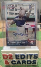2015 Topps Opening Day Texas Rangers Captain Mascot Auto Autograph Baseball Card