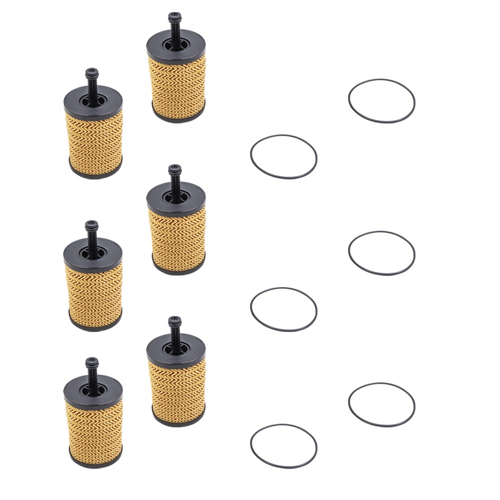 Brock Oil Filter With O-Ring 6 PC Set For Ferrari 458 Maserati Quattroporte V8