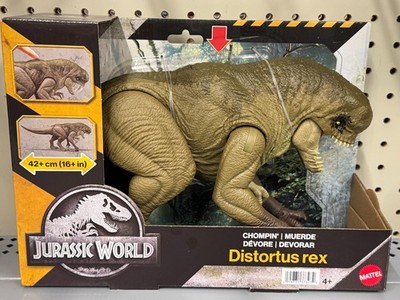 Jurassic World Chompin' Distortus Rex Dinosaur Action Figure Mattel Chomping NEW
