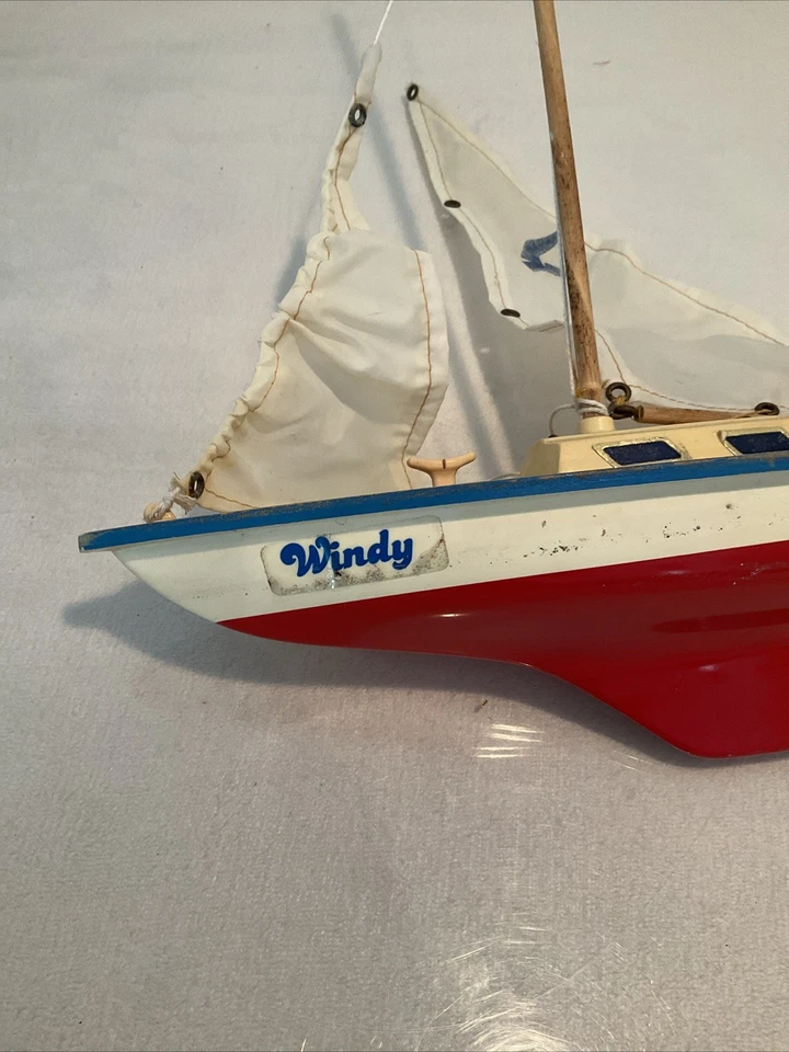 Vintage Seifert-Boot Windy Segelboote Model Sailboat Pond Boat 13 1/2" - Germany - Image 2 of 4