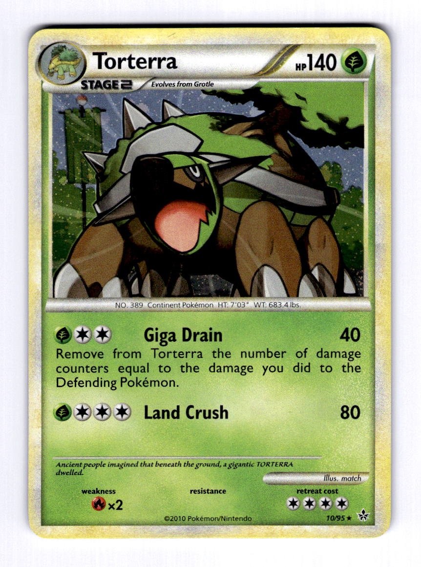 Torterra Unleashed #10 (2010) Holo NM Pokemon