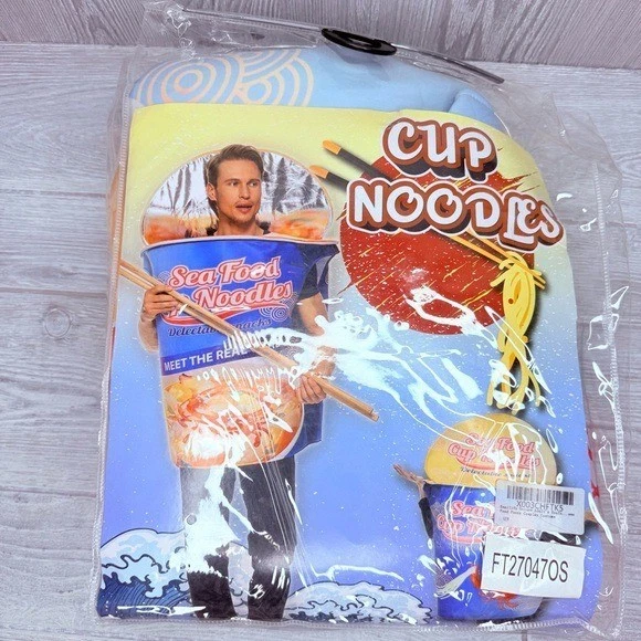 Taza de mariscos fideos disfraces de Halloween cosplay unisex divertido traje de comida talla única Foto 2 de 4