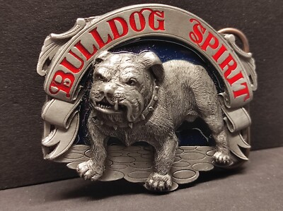 Buckle/Gürtelschnalle BULLDOG SPIRIT, Dog (Vintage von 1992) Siskiyou/Bergamot