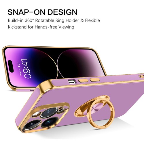 For iPhone 15 14 13 12 11 Pro Max Shockproof Kickstand Ring Rugged Case Cover - Picture 25 of 199