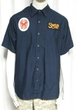 vintage clothing Steadfast Cycles matchless uniform shop shirt work Mens XL