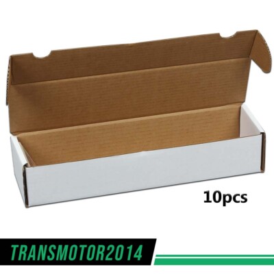 10Pcs Storage Boxes 800 Count Ct Sports Cards Trading White Corrugated Max Pro