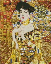 DIY Bead Embroidery Kit Gustav Klimt " Golden Adele" Beading Beadwork