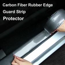 Car Sticker Carbon Fiber Rubber DIY Door Sill Protector Edge Guard Strip