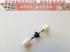 Greenhills Scalextric Team Car Formula 3 Rear Axle Wheels White- New -P7693 