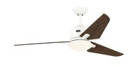 Energiespar Deckenventilator Mit Leuchte Eco Aviatos 132 Cm Weiß / Nussbaum