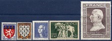 France - 1943-1944  5 TP neufs *  n° 572, 573, 581, 586 et 606