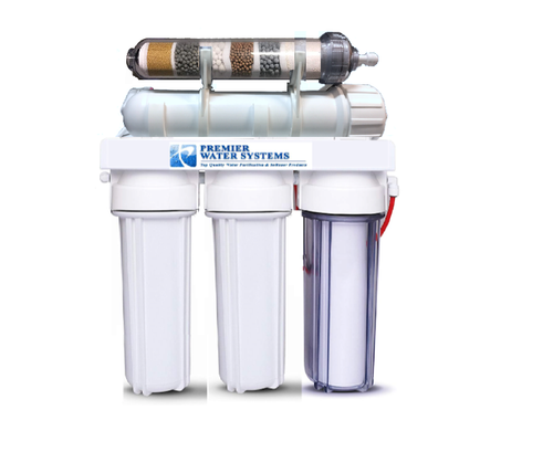 6 STAGE REVERSE OSMOSIS ALKALINE WATER FILTER SYSTEM + PERMEATE PUMP 100GPD USA - Picture 2 of 4