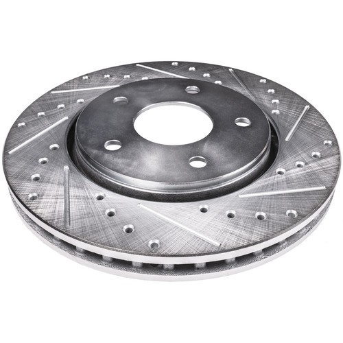 Rear Drilled & Slotted Disc Brake Rotors for 2001 2002 2003 2004 2005 BMW 325Xi - Picture 6 of 7