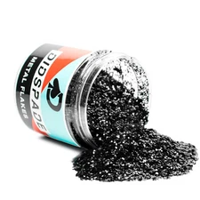 2oz Black 0.025 Black Metal Flake - Solvent Resistant Glitter