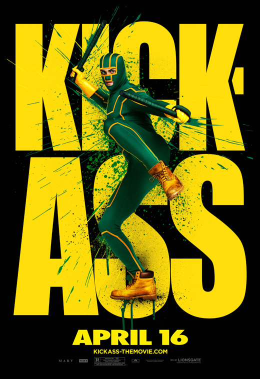 KICK-ASS Movie POSTER 27x40 M Nicolas Cage Aaron Johnson Chloe