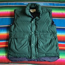 Vintage Eddie Bauer Goose Down Vest Size Medium Green