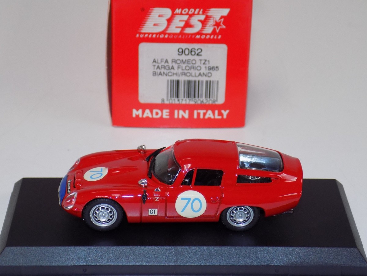 1/43 Best Model Alfa Romeo TZ 1 Car #70 from 1965 Targa Florio
