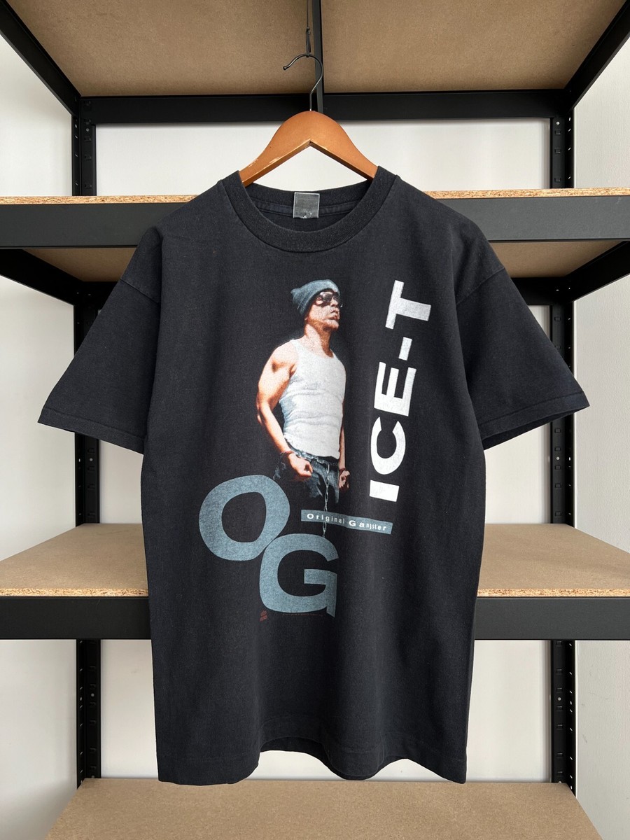 Vintage 1991 Ice-T OG Original Gangster Rap Black T-shirt Sz L | eBay