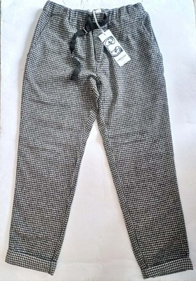 Camouflage AR and J Pantalone uomo lana quadretti bianco e nero pied de  poule | eBay