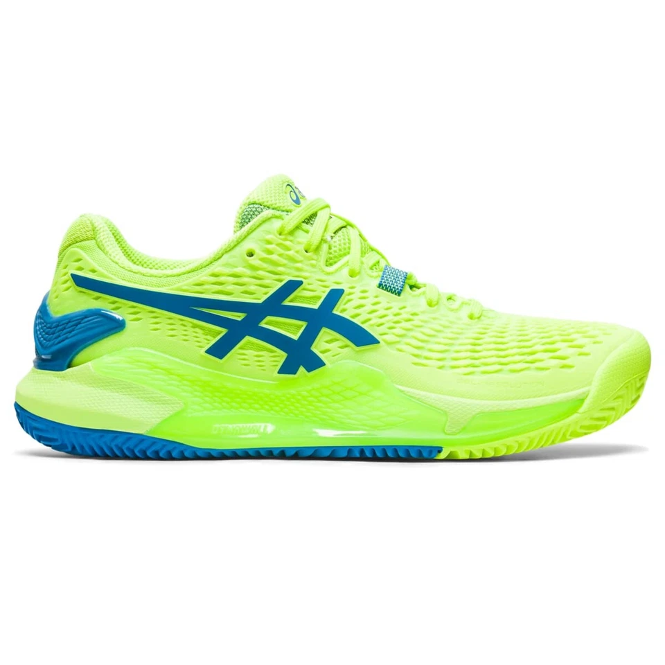 Tênis ASICS Feminino Gel-Resolution 9 Argila Verde Perigo/Azul Renascido 12 B - Imagem 2 de 4