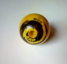 Vintage 1975 Mattel WIZZZER ZAP POW Spinning Top Orange Yellow Missing Piece