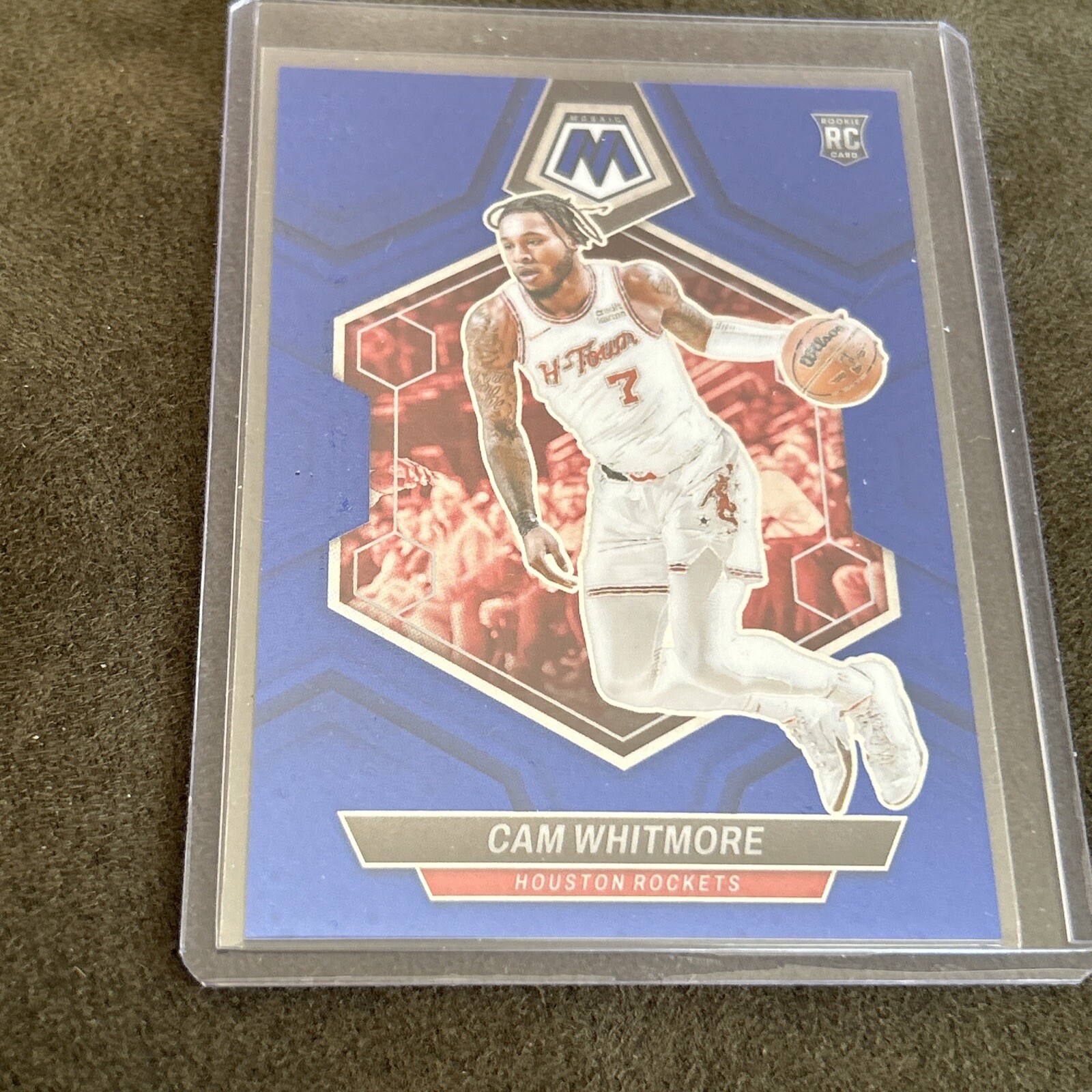 Cam Whitmore 2023-24 Panini Mosaic 01/85 Blue Disco RC Rockets #217 🔥