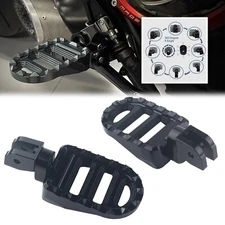 Black Front Footrest Foot Pegs Fit For Moto Guzzi V85 TT 19-24 Stelvio 2024-2025