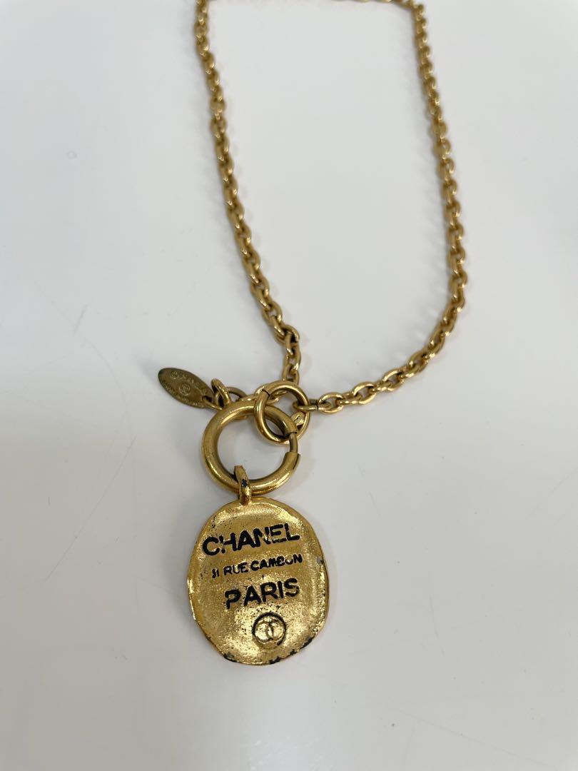 CHANEL Necklace Logo Plate Cambon | eBay CHANEL Necklace Logo Plate Cambon | eBay