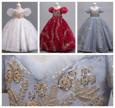 Neu Bow Mädchen Party Geburtstag Hochzeit Prinzessin Kinder Kleid Stern