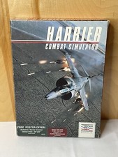 NO GAME Harrier Combat Simulator Commodore Amiga Mindscape 1987 Box Manual ONLY