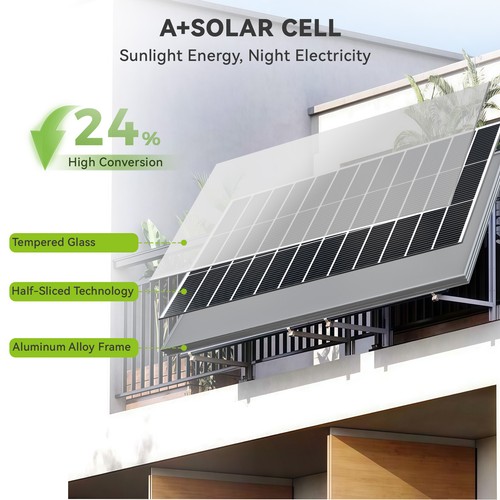 500W 12V Solar Panel N-Type 18bb Mono Battery Charging Power Caravan Camping - Picture 3 of 12