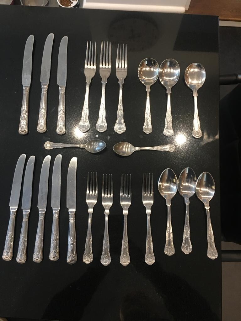 Kings Pattern Set of stainless steel cutlery eBay