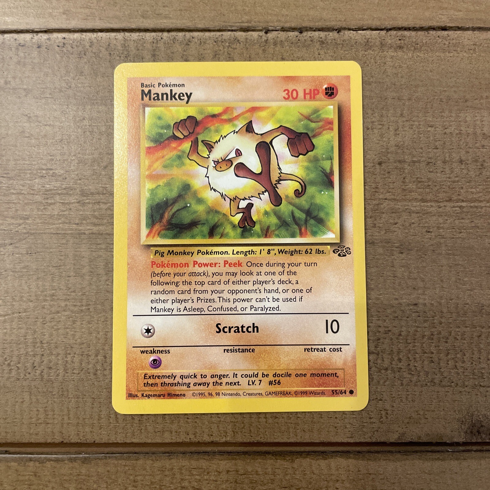 MANKEY - 55/64 - Jungle - Pokemon Card - (B)