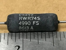 (1 PC)  DALE  RWR74S4990FS  Wirewound Resistor  499 OHM 5W 1%
