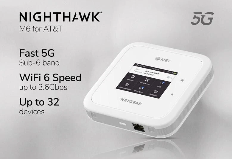 AT&T 5G*ILIMITADO* Plan de datos/punto de acceso WIFI 6 Netgear Nighthawk M6 HOME-RV-CAMIÓN Foto 3 de 4