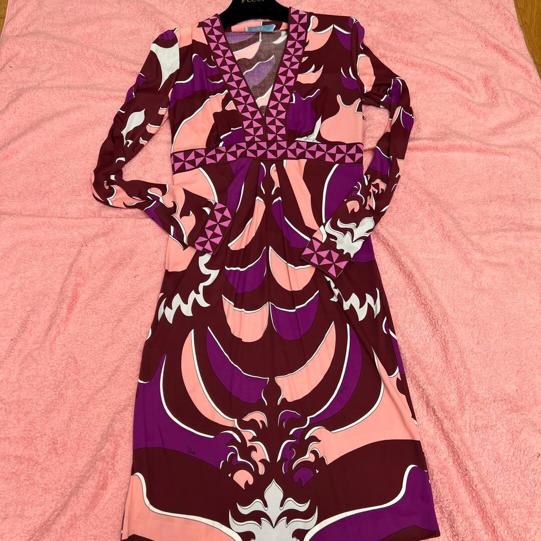 EMILIO PUCCI 総柄ワンピース ライトブルー 38 エレガント 楽天市場】エミリオプッチ Emilio Pucci レディース ワンピース